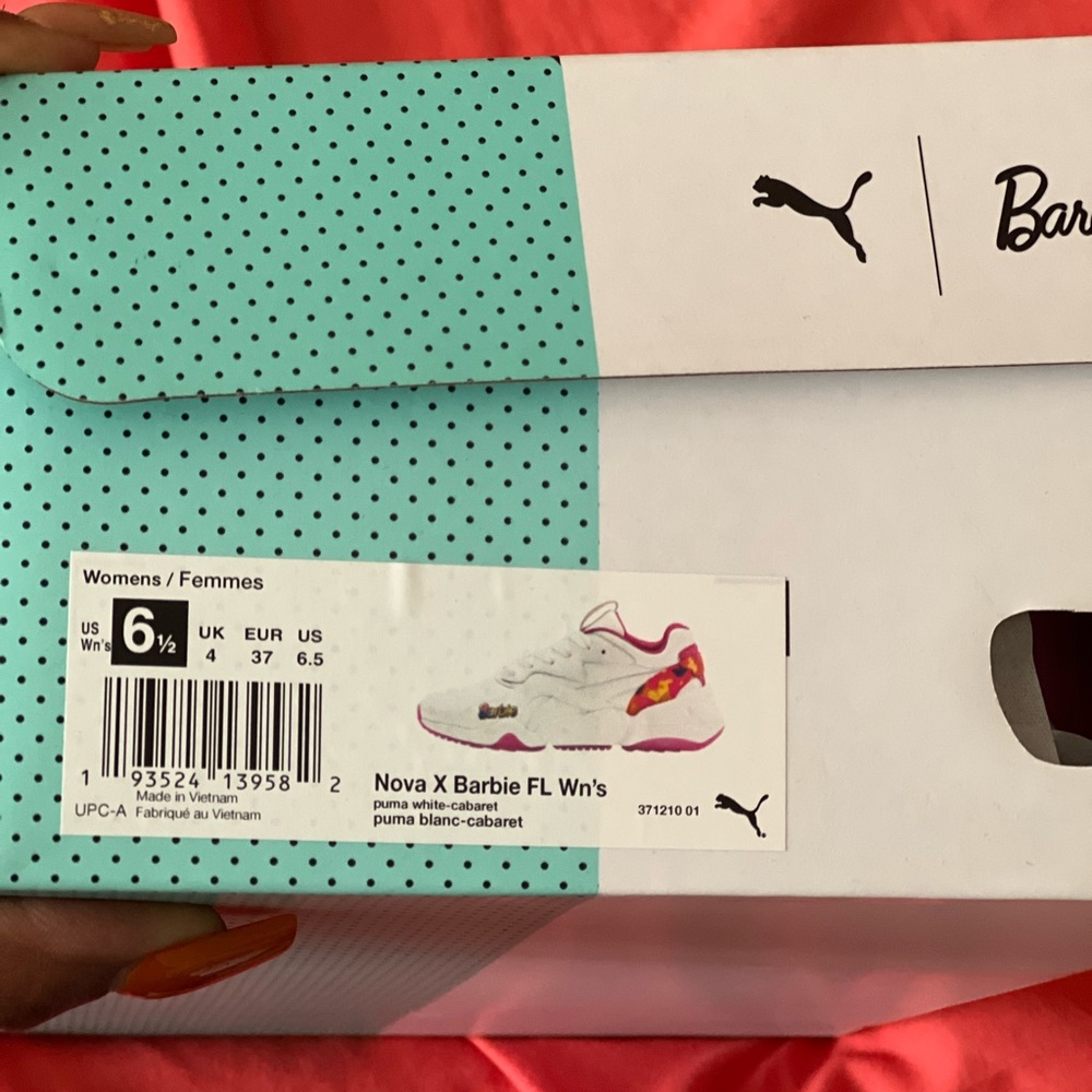 Puma Barbie collaboration sneakers. Comes with original box.